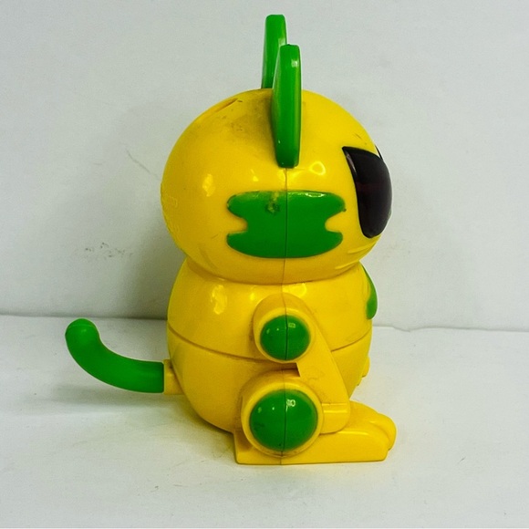 set meow chi robo chi cat yellow green ' mcdonalds 2000 happy meal toy robot - Picture 3 of 5